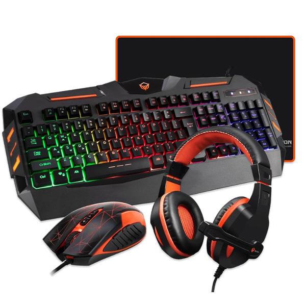 Meetion C500 Combo Gamer - Auriculares, Mouse, Teclado, Mouse Pad / Negro Meetion C500 Combo Gamer - Auriculares, Mouse, Teclado, Mouse Pad / Negro